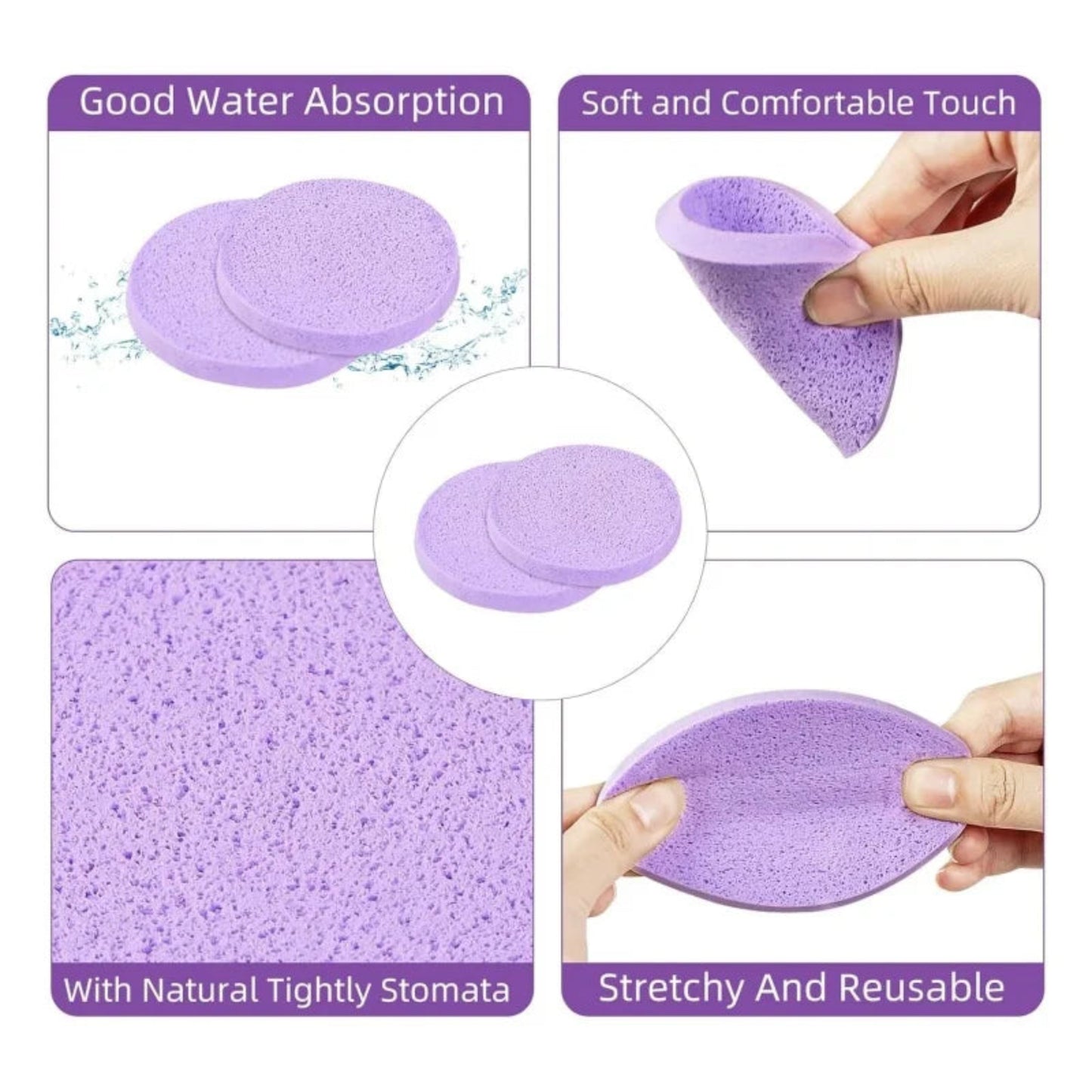 Compressed Facial Cleansing Sponge Set, 36 Pack with Storage Box