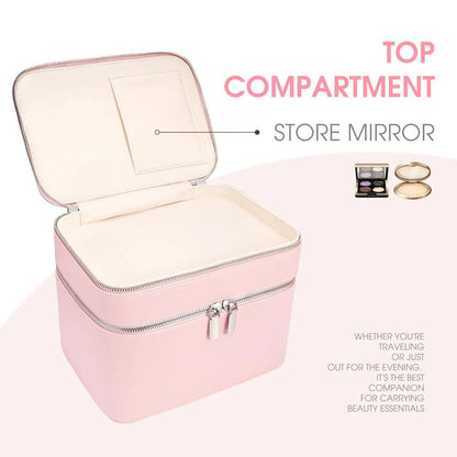 Double-Layer PU Makeup & Cosmetic Bag