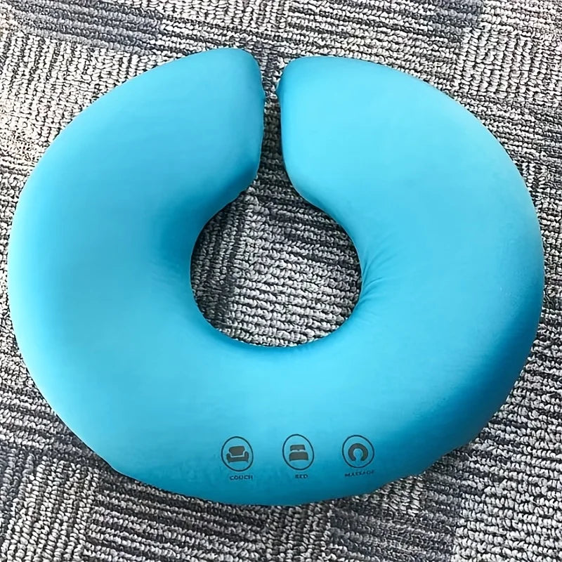 Contour Memory Foam Face & Neck Pillow – Ergonomic Support Cushion with Zip Cover