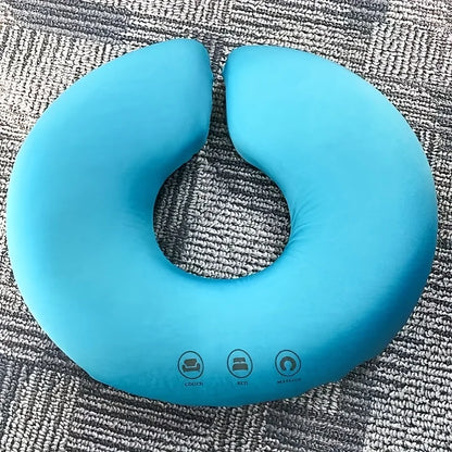 Contour Memory Foam Face & Neck Pillow – Ergonomic Support Cushion with Zip Cover