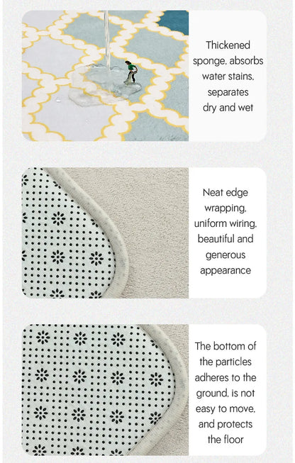 3-Piece Microfiber Bathroom Mat Set – Non-Slip, Absorbent Bath, Toilet & Shower Mats