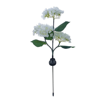 Hydrangea Solar Garden Lamp – 3-Head Outdoor Flower Light
