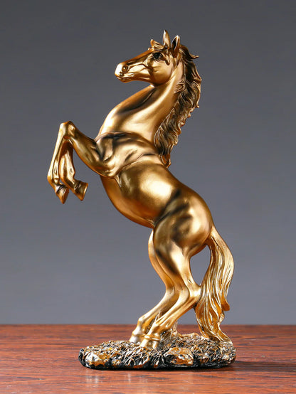 European Victory Horse Statue 640g – Galloping Animal Figurine, Luxury Living Room Decor, Office Desktop Gift