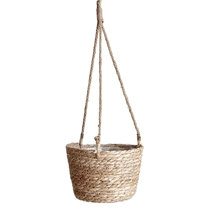 Hanging Planter Basket | Jute Rope Woven Plant Hanger for Indoor & Outdoor Decor