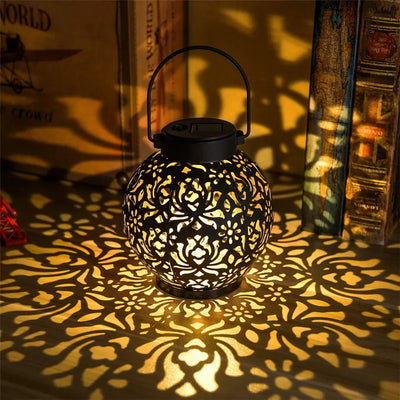 Solar Iron Art Garden Hanging Light, Waterproof LED