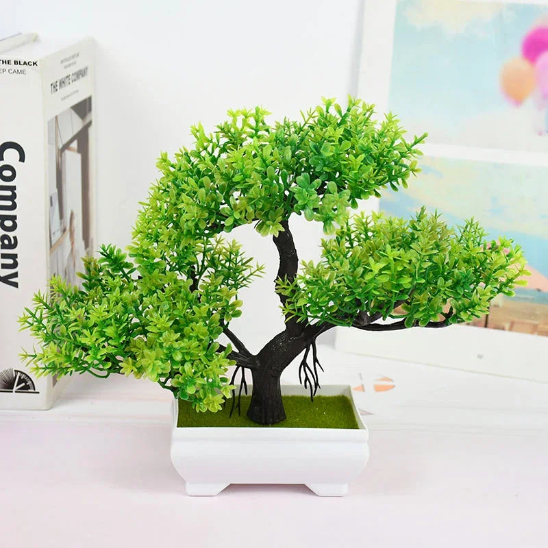 Artificial Bonsai Tree, Faux Potted Plant for Home and Office