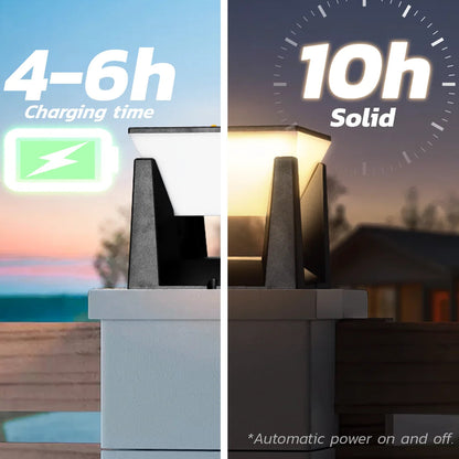 Solar Post Light with 3 Color Modes – IP65 Waterproof LED Pillar Lamp for Garden, Yard & Pathway, Auto On/Off