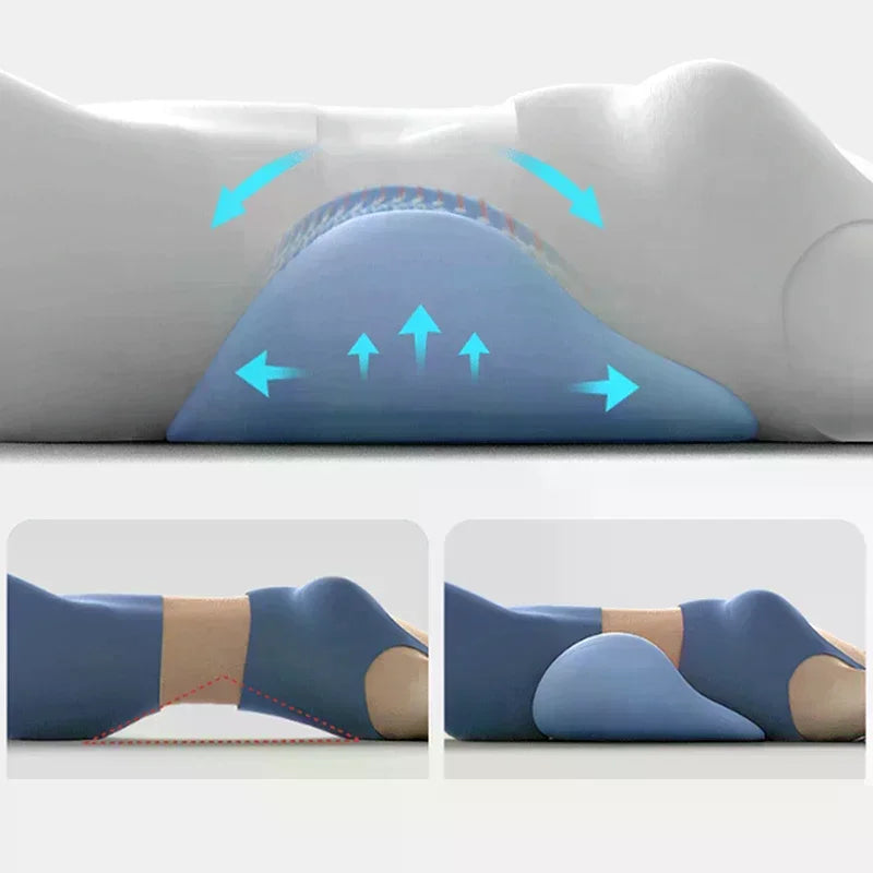 Memory Cotton Lumbar Support Pillow – Ergonomic Back & Waist Cushion for Sleep