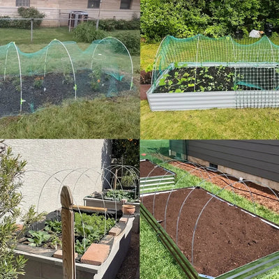 25pcs Rust-Proof Fiberglass Garden Hoops | DIY Grow Tunnel Support Frame for Raised Beds & Garden Fabric