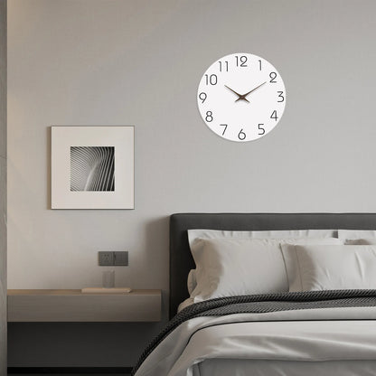 Silent Wooden Wall Clock – Modern Minimalist Quartz Clock for Living Room, Bedroom & Kitchen, 10–16 Inch