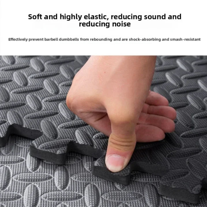 PVC Interlocking Gym Floor Tiles – 30x30cm, 10mm Thick Non-Slip Fitness Mat