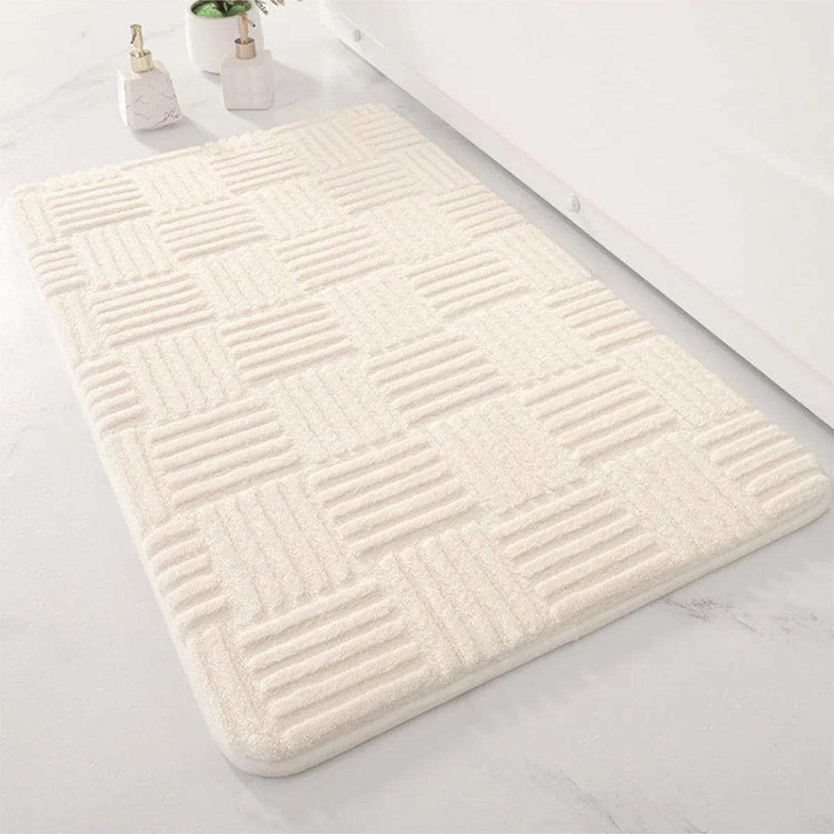 Microfiber Non-Slip Bath Mat – Soft, Absorbent & Quick-Dry