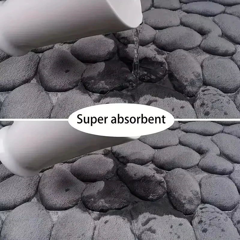 Memory Foam Cobblestone Bath Mat