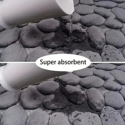 Memory Foam Cobblestone Bath Mat