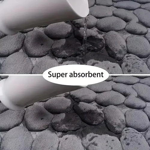 Memory Foam Cobblestone Bath Mat