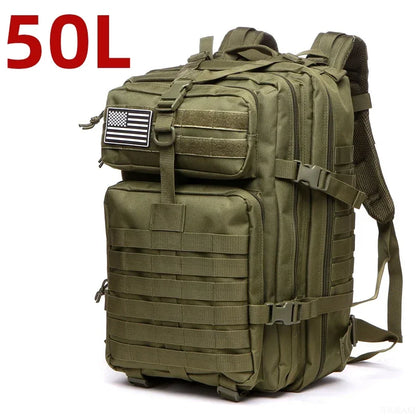 Tactical Nylon Backpack 25L / 50L – Waterproof MOLLE Rucksack for Hiking, Camping, Hunting & Outdoor Adventures
