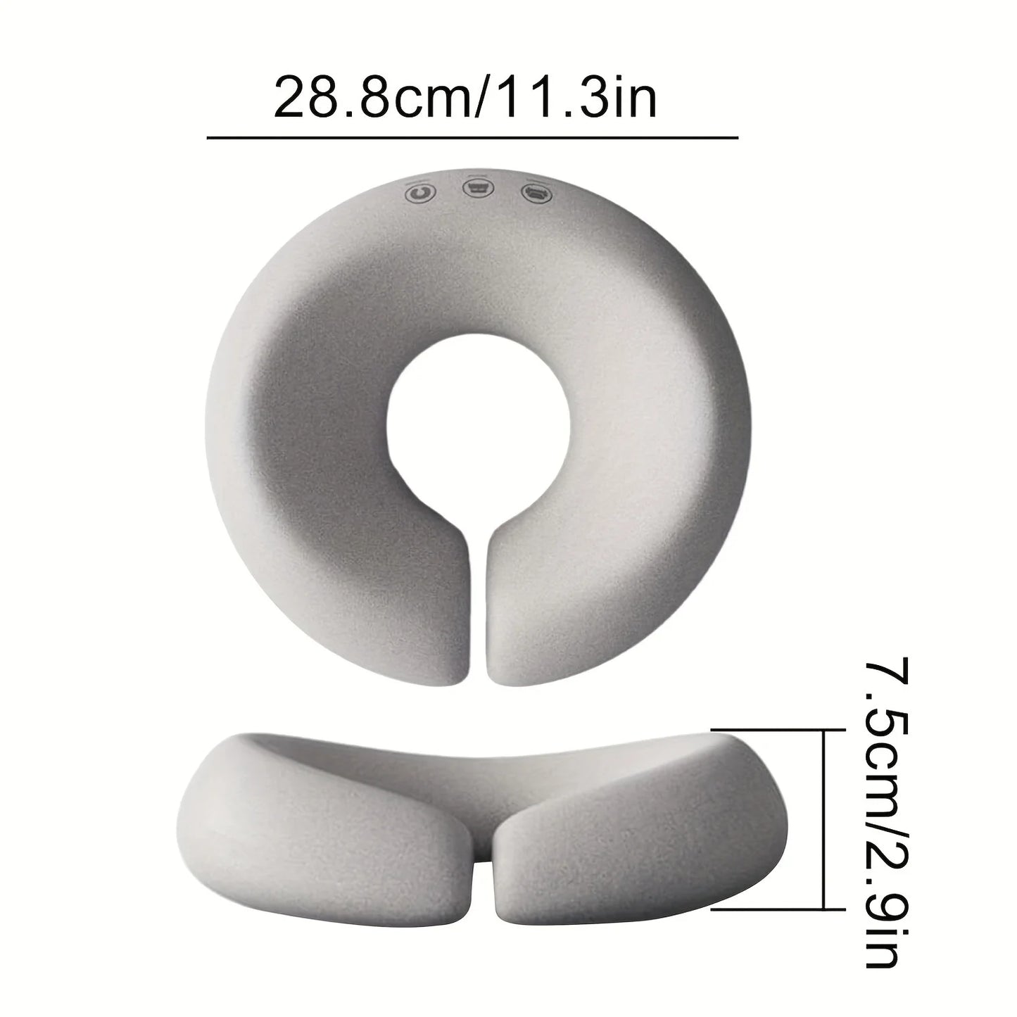 Contour Memory Foam Face & Neck Pillow – Ergonomic Support Cushion with Zip Cover