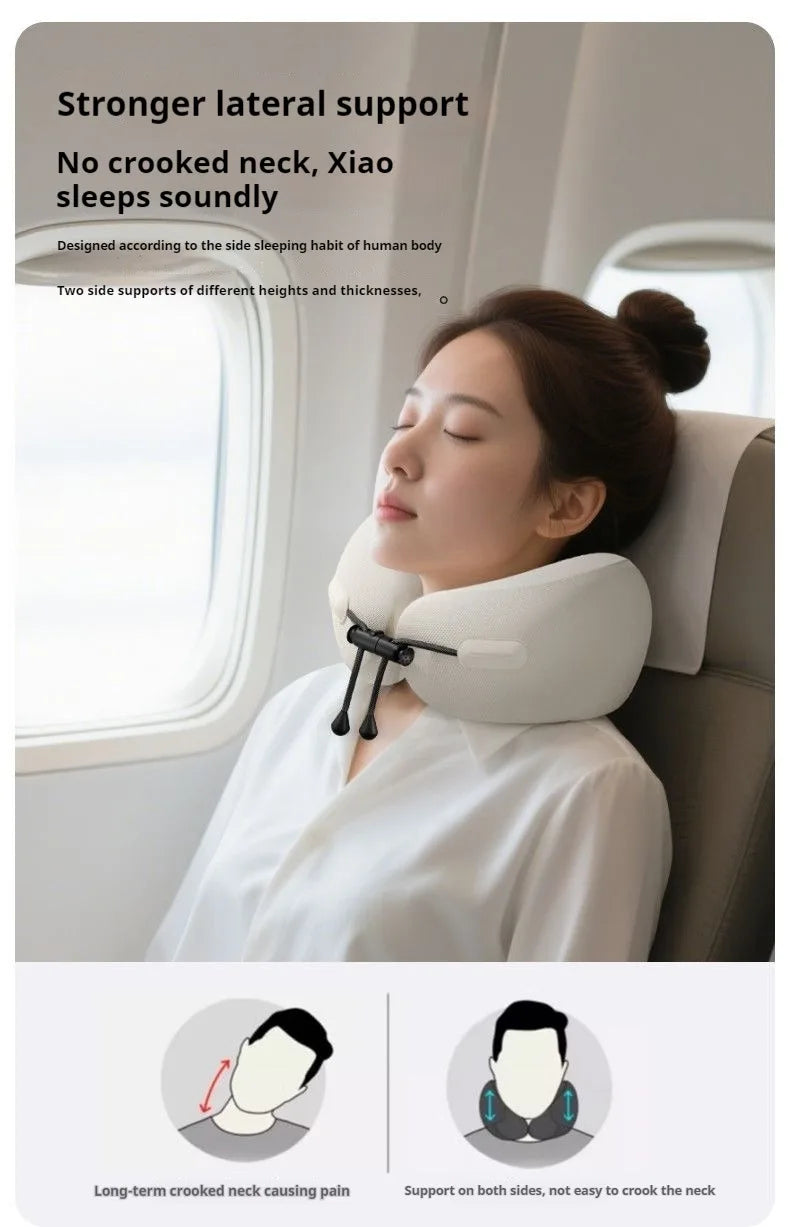 Memory Foam U-Shape Travel Neck Pillow – Portable Support for Airplane, Office & Home