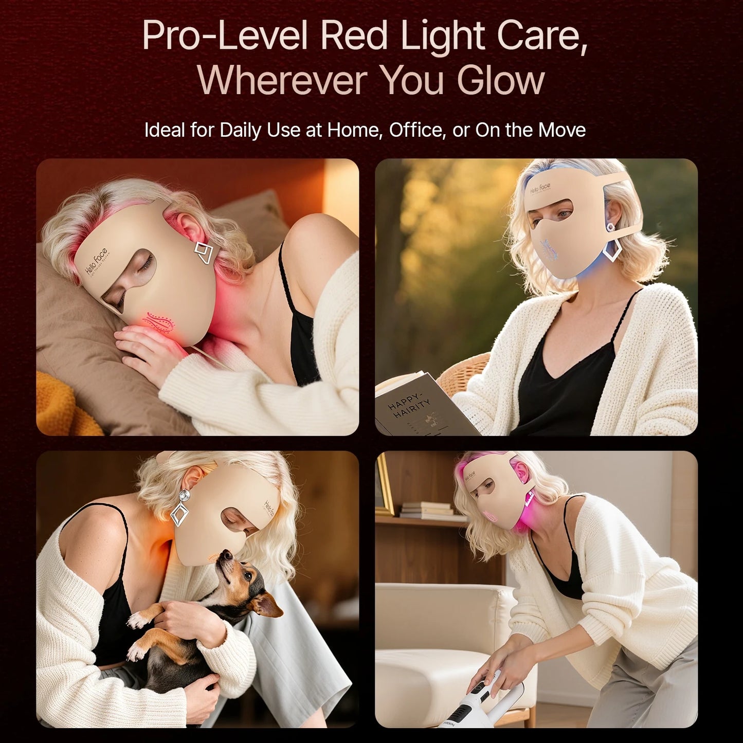 LED Light Therapy Face Mask – 311 LEDs, 4 Modes