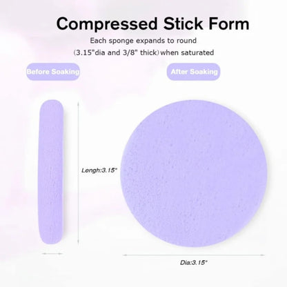 Compressed Facial Cleansing Sponge Set, 36 Pack with Storage Box