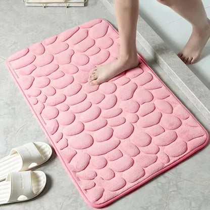 Memory Foam Cobblestone Bath Mat