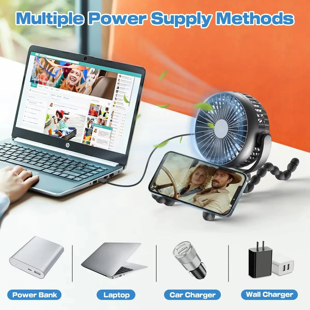 Portable USB Fan - Rechargeble