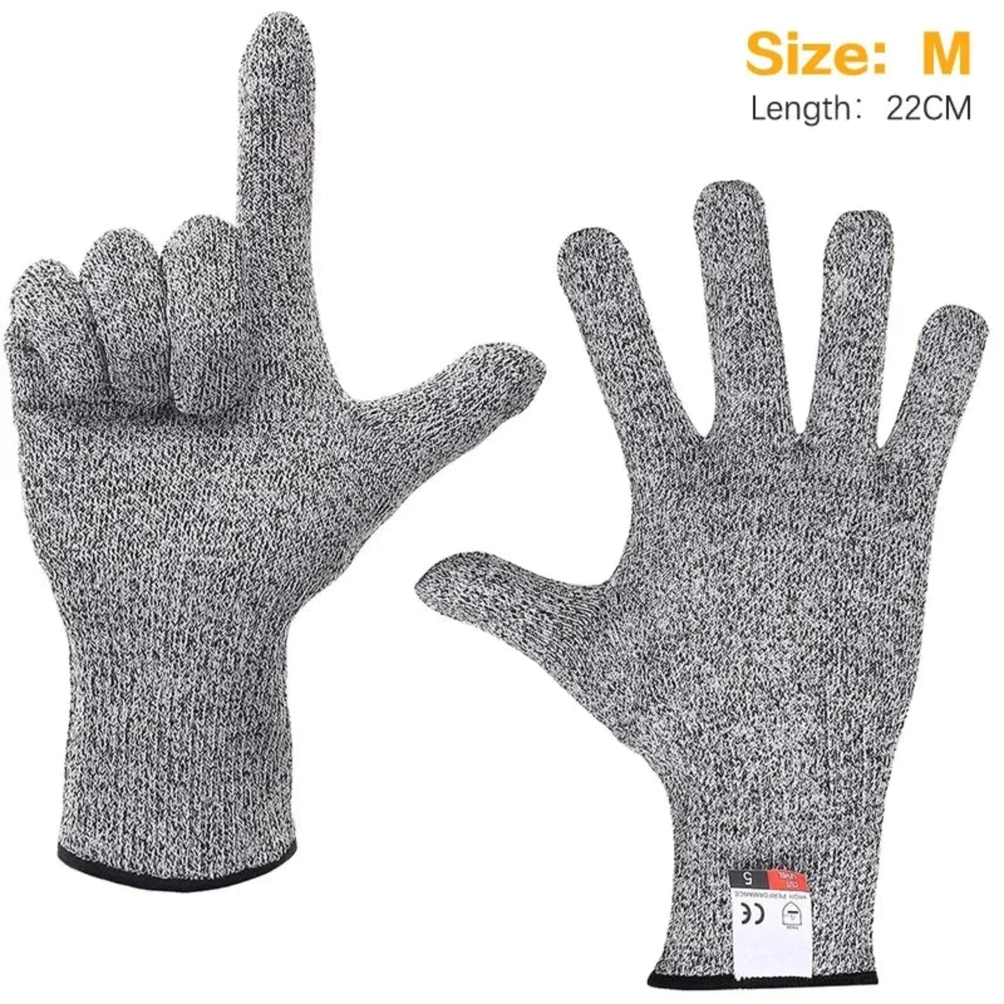 Level 5 HPPE Cut-Resistant Gloves | Kitchen, Garden & Work Safety Gloves S/M/L