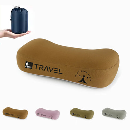 Memory Foam Travel & Camping Pillow – Portable Cervical Neck Support, 43x25x12cm