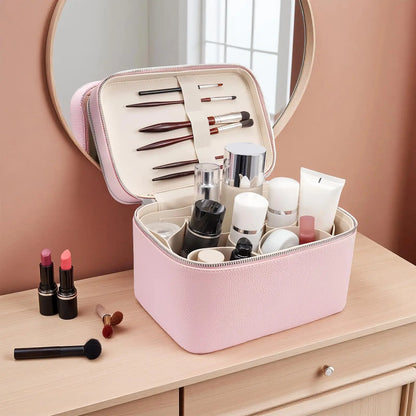Double-Layer PU Makeup & Cosmetic Bag