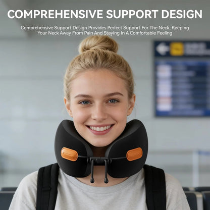 Memory Foam U-Shape Travel Neck Pillow – Portable Support for Airplane, Office & Home