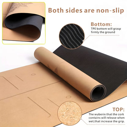 Mandala TPE Yoga Mat with Carrying Bag – 5mm Non-Slip, 183x61cm