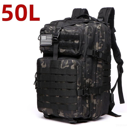 Tactical Nylon Backpack 25L / 50L – Waterproof MOLLE Rucksack for Hiking, Camping, Hunting & Outdoor Adventures