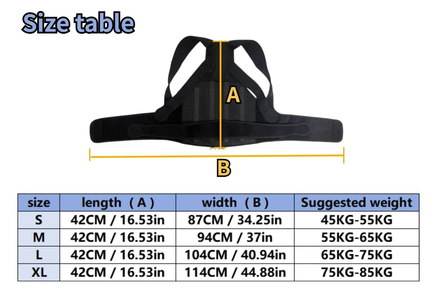 Full Back Posture Corrector and Spinal Support Brace