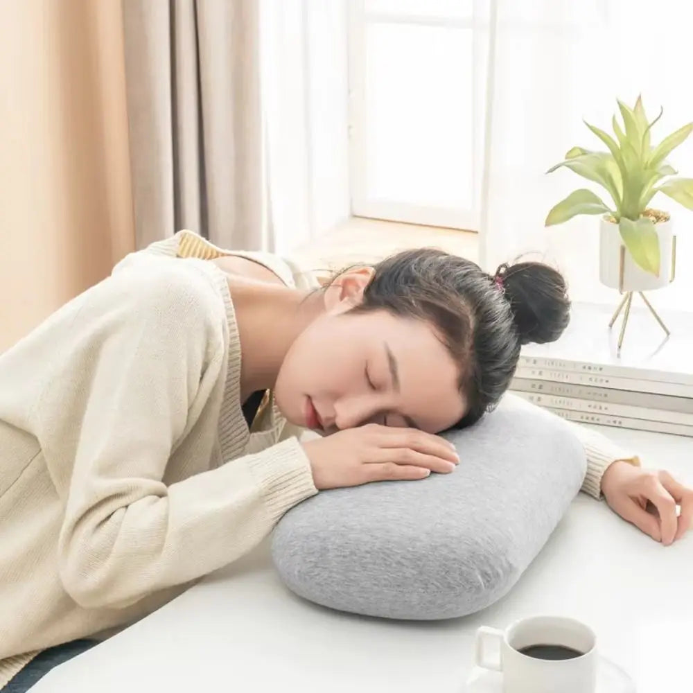 Memory Foam Neck Nap Pillow – Soft Cervical Support for Travel, Office & Sleep