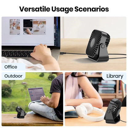 360° Silent USB Desktop Mini Fan