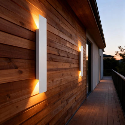 Outdoor LED Wall Lamp with Up & Down Light – IP65 Waterproof Aluminum, 24W, Black or White