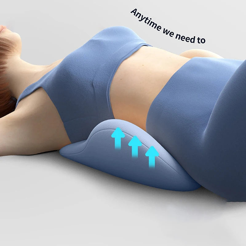 Memory Cotton Lumbar Support Pillow – Ergonomic Back & Waist Cushion for Sleep