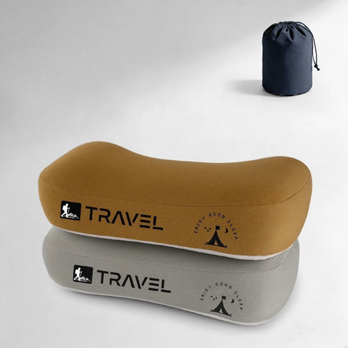 Memory Foam Travel & Camping Pillow – Portable Cervical Neck Support, 43x25x12cm