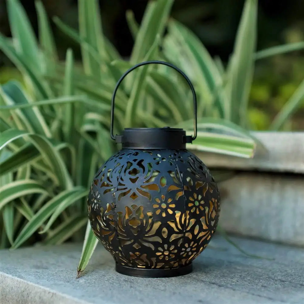 Solar Iron Art Garden Hanging Light, Waterproof LED