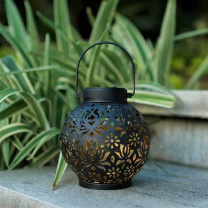 Solar Iron Art Garden Hanging Light, Waterproof LED