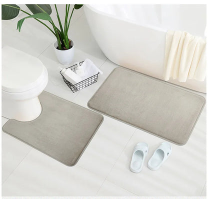 3-Piece Microfiber Bathroom Mat Set – Non-Slip, Absorbent Bath, Toilet & Shower Mats