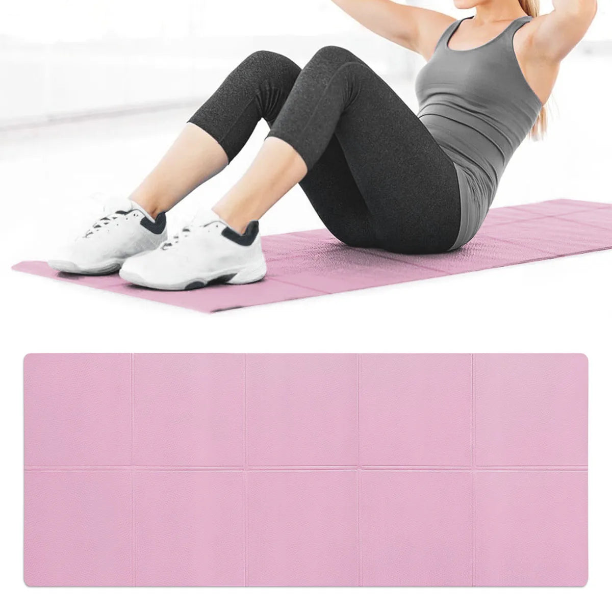 EVA Yoga Mat 4mm – Non-Slip Lightweight Exercise Mat for Yoga, Pilates & Gym Workouts, 173×61cm