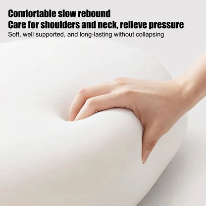 Memory Foam Travel & Camping Pillow – Portable Cervical Neck Support, 43x25x12cm