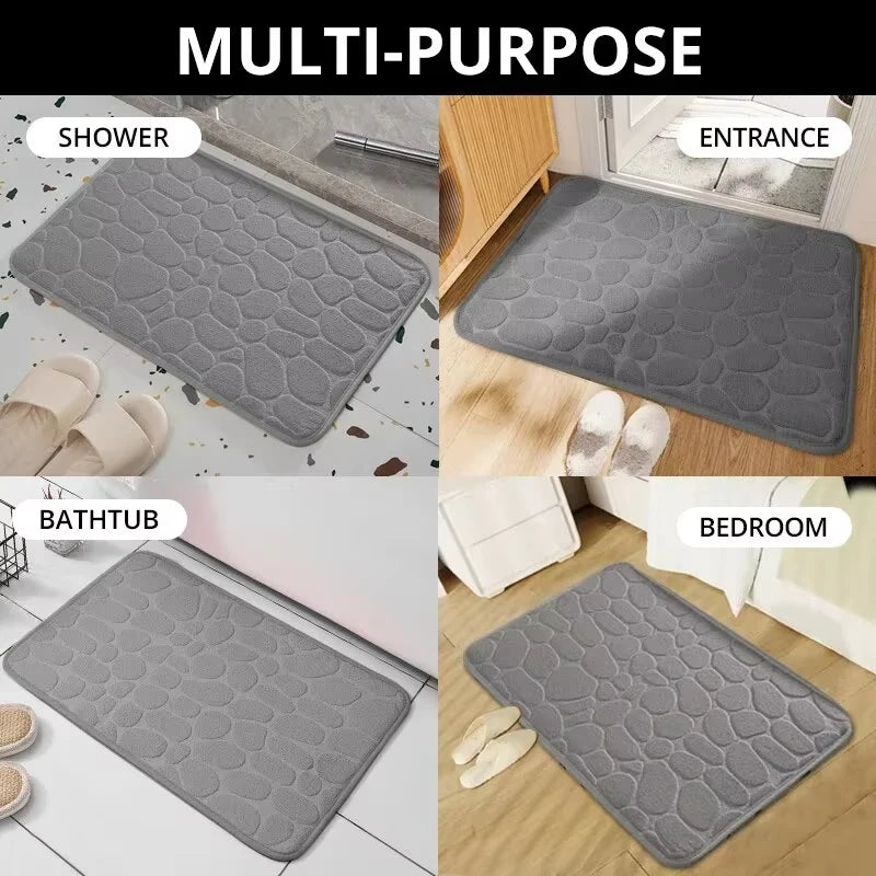 Memory Foam Cobblestone Bath Mat