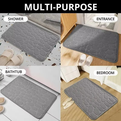 Memory Foam Cobblestone Bath Mat