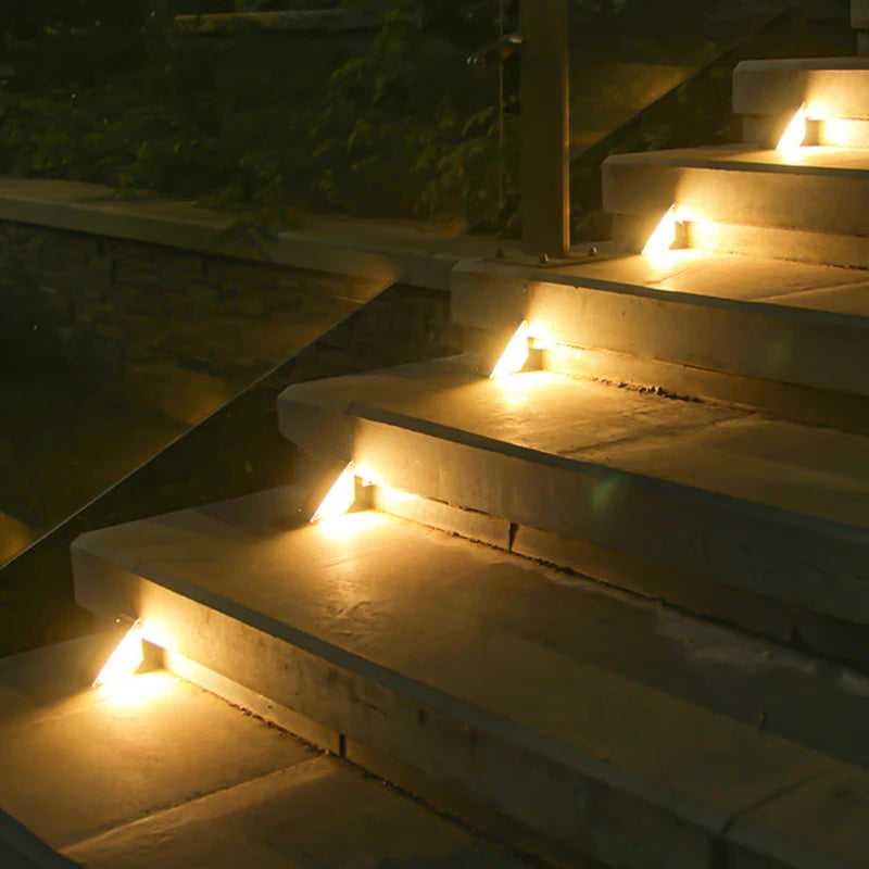 Solar LED Step Lights 8-Pack – IP67 Waterproof Outdoor Stair & Deck Lights for Yard, Patio, Pathway & Garden