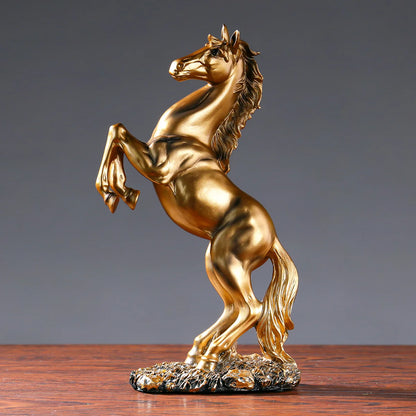 European Victory Horse Statue 640g – Galloping Animal Figurine, Luxury Living Room Decor, Office Desktop Gift