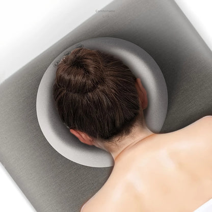 Contour Memory Foam Face & Neck Pillow – Ergonomic Support Cushion with Zip Cover