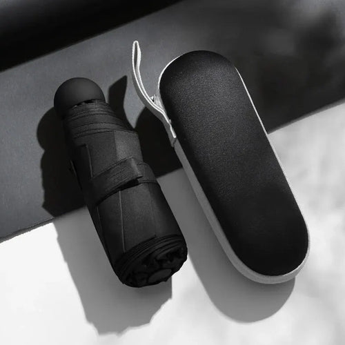 Compact Capsule Umbrella – Portable Sun & Rain Protection, Solid Color, Lightweight Travel Umbrella