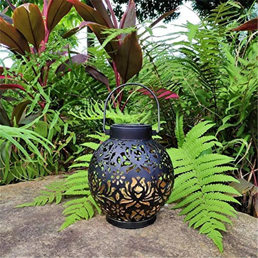 Solar Iron Art Garden Hanging Light, Waterproof LED